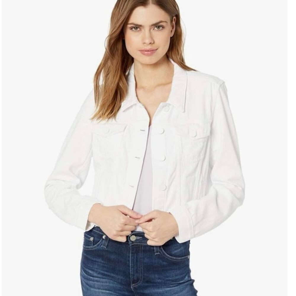 NWOT Women’s Paige Relaxed Vivienne Denim Jacket in White SZ XS